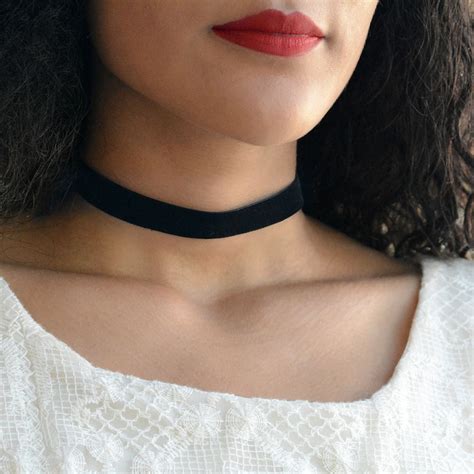 black velvet choker necklace|elegant black choker necklace.